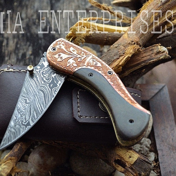 Amazing style custom handmade engraved folding pocket knife limited Best gift, Groomsmen Gift, gift for him, anniversary gift, wedding gift