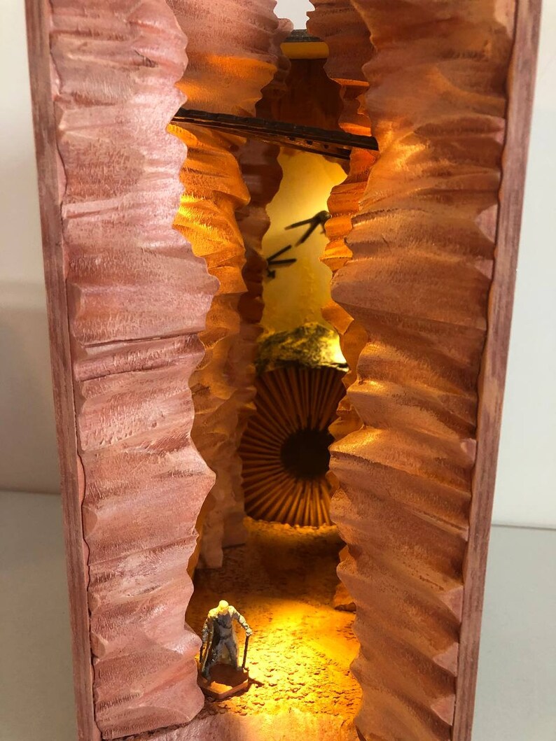 Book Nook Shelf Insert Sand Dune Bookshelf Diorama Fantasy Etsy