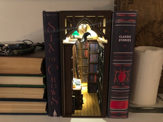 Multi-theme Book Nook, DIY Kit, Bookshelf Insert 