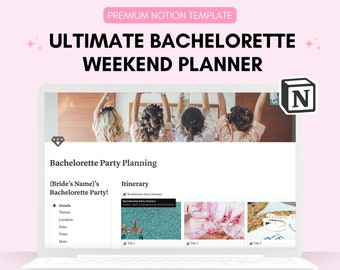 Sjabloon vrijgezellenweekend planner begrip | Reisplan, budget, activiteitenplanning en meer! (Digitale download)