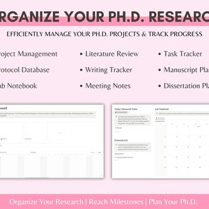 Phd Student Notion Template: Academic & Life Planner (digital Download ...