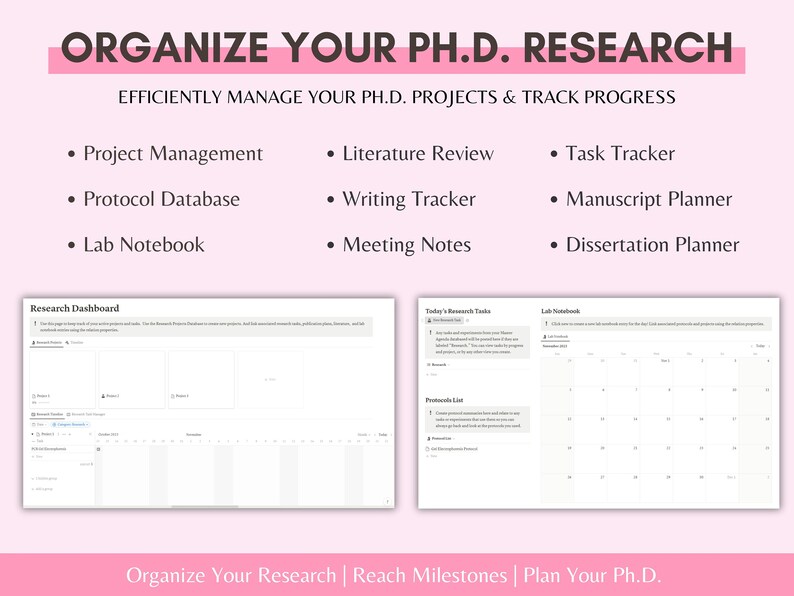 Phd Student Notion Template: Academic & Life Planner (digital Download ...