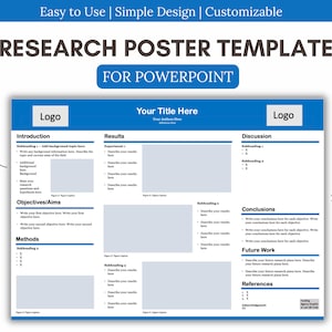 Academic Research Poster Template | Powerpoint Template for Scientific Conference | Academic Poster Template | Digital Poster Template