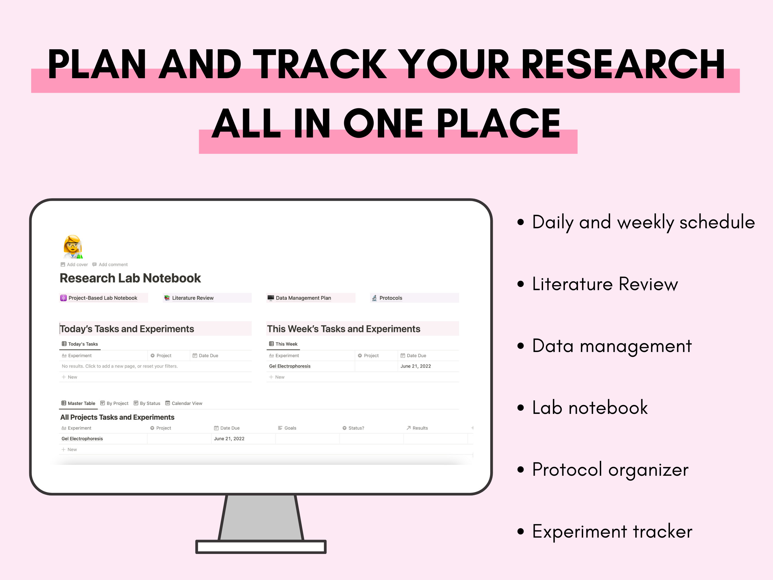 research project notion template