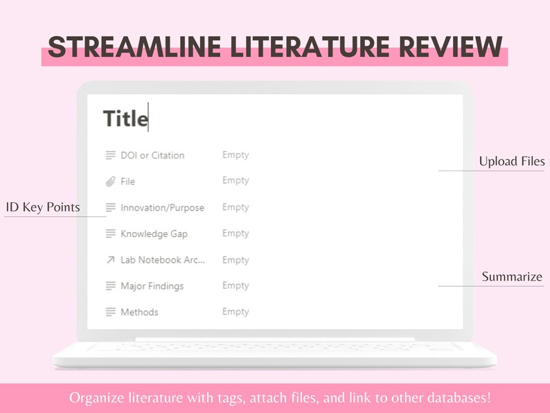Research Lab Notebook Notion Template for Phd Students, Researchers