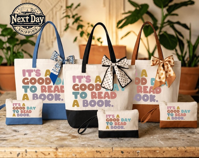 It’s a Good Day to Read a Book Tote Bag, Book Lover Gift, Literary Quote Bag, Reading Enthusiast Tote
