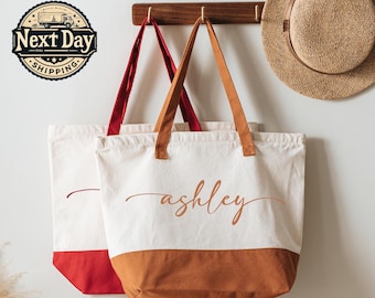 Custom Name Bridal Tote Bag, Personalized Wedding Gift, Bridesmaid or Bride Name Tote Bag