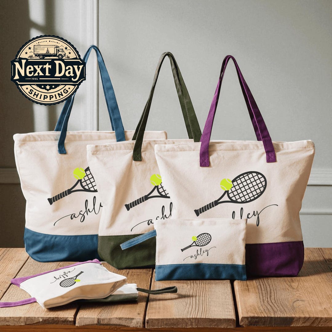 Customized Racket Bag Custom Tennis Tote Bag, Personalized Tennis Player Gift, Racket Sport ...