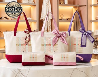 Custom Text Tote Bag, Personalized Quote or Logo Tote, Custom Message Bag for Everyday Use