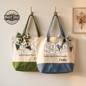 Custom RDMS Tote Bag, Registered Diagnostic Medical Sonographer Gift, Sonography Graduate Tote, Ultrasound Technician Career Bag