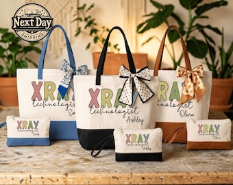 Custom X-Ray Technologist Tote Bag, Personalized Radiology Gift, Healthcare Professional Bag