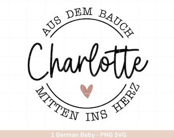 German plotter file - From the belly straight to the heart baby bodysuit - Baby Shower Gift Svg - Father Gift - Father&#39;s Day Svg - Cricut - Shirt
