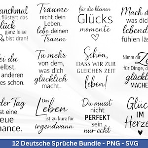 Deutsche Sprüche Plotterdatei - Positive Sprüche Svg - Svg Datei Liebe - Inspirierende Zitate - Positive Sprüche Svg - Laserdatei Spruch Svg