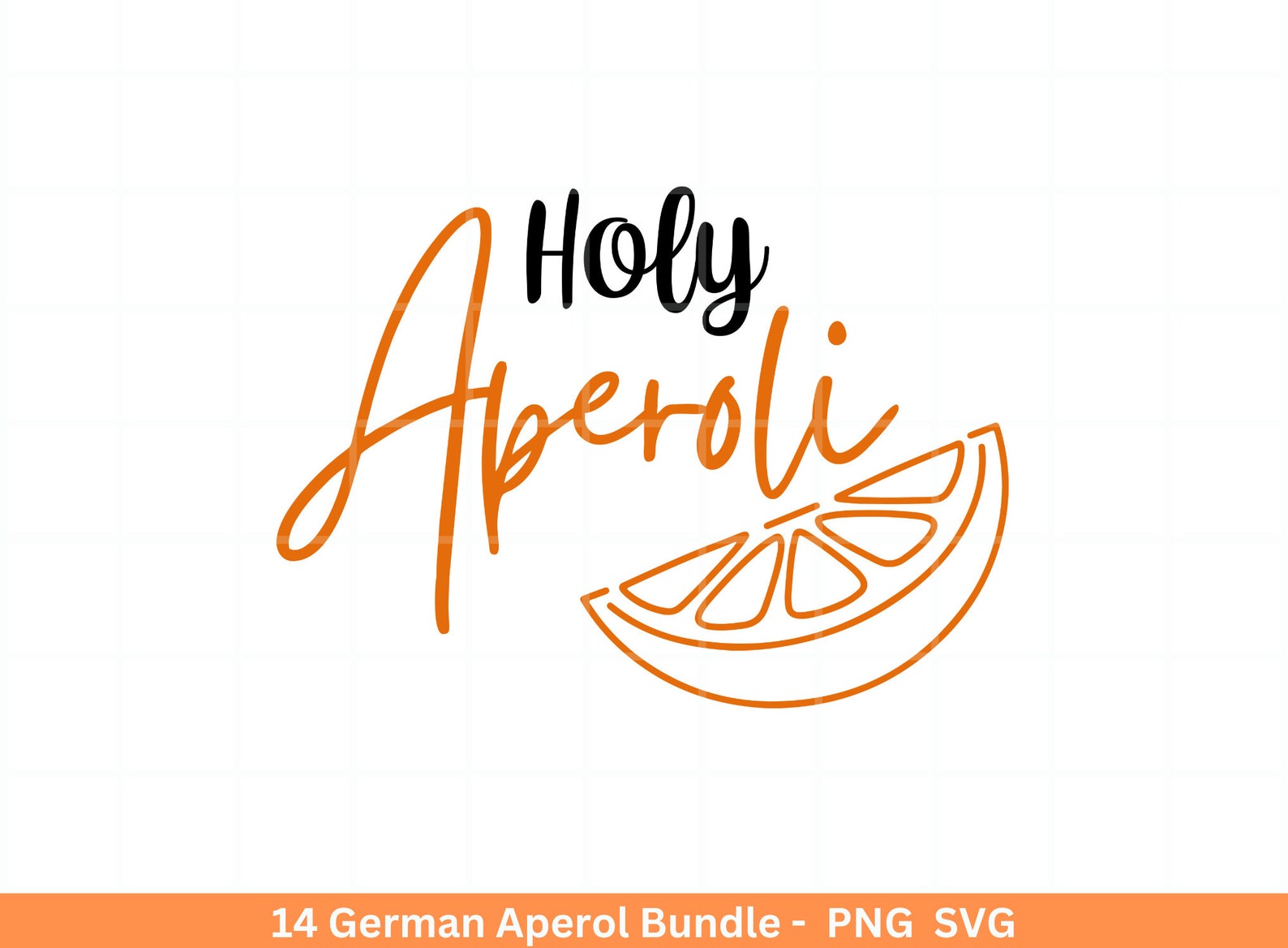 MoguGo Aperol Deko Banner - Glitzer Girlande Für Sommerpartys & Holy Aperoli