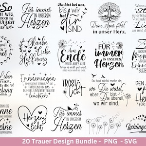 Fichier traceur deuil - adieu svg - dictons de bougie deuil - dictons de bougie funéraire allemand - tu nous manques svg - lumière de consolation svg - dire au revoir