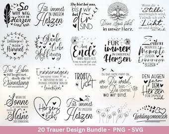 Plotter file for mourning - farewell SVG - Candle sayings for mourning - Grave lights with German sayings - You are missed SVG - Comfort light SVG - Saying goodbye