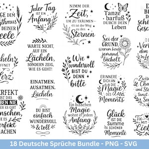 German sayings plotter file - Positive sayings svg - Laser file sayings - Inspirational quotes - Laser file sayings - Gift for girlfriend
