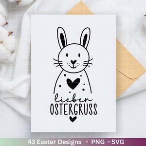 Deutsche Ostern Plotterdatei Bundle svg Ostern Designs deutsch Ostern Cricut Silhouette Ostern Schriftzüge Digistamp Frohe Ostern Bild 2