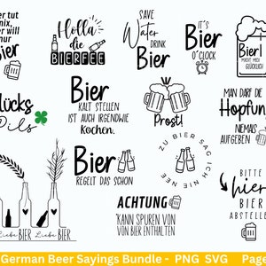 Refranes de cerveza alemana svg png paquete - alcohol svg - bebidas svg - Archivo de trazador Cricut Silhouette Studio SVG - refranes alemanes svg - cerveza svg
