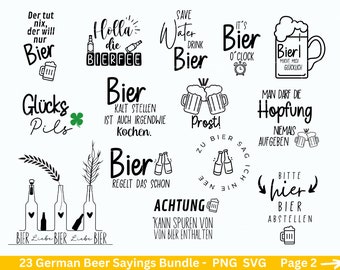 German Bier Sprüche svg png Bundle - Alkohol svg -  drinks svg - Cricut Silhouette Studio Plotterdatei SVG - deutsche Sprüche svg - Bier svg