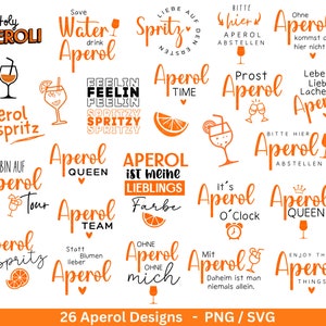 File plotter tedesco Aperol svg png Bundle - Holy Aperoli svg - Aperol Spritztour svg - File plotter Cricut Silhouette Studio SVG