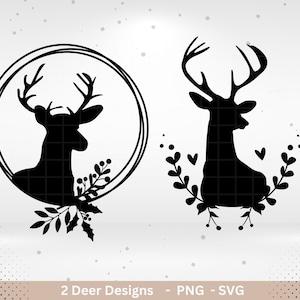 Arquivo plotter de veado - Arquivo plotter de Natal svg - Guirlanda de veado svg - Arquivo laser Natal - Silhueta Cricut - Decoração de Natal