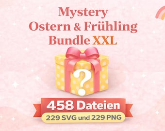 XXL Mystery Plotter File Bundle Easter & Spring | 458 SVG PNG | Bunnies | Eggs | Easter Decorations | Laser File | Crafting in German | Gift Idea
