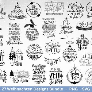 Plotterbestand Kerstmis svg, Kersthuisjes svg - Kerstlaserbestand - Home svg - Cricut svg - Kerstmis Duits - Kerstversiering