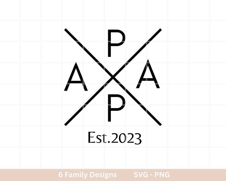 Noms de famille traceur fichier papa svg maman svg Mini svg Cricut Silhouette Studio tenue de famille patron chemise svg initiales png image 3