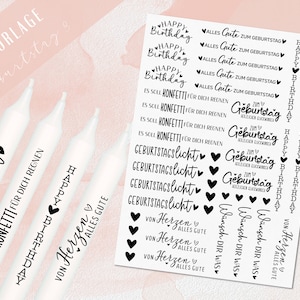 Geburtstag PDF Vorlage - Kerzen Tattoo Vorlage - Kerzen selbst gestalten - Kerzensticker Hip Hip Hurra Pustekuchen - Geburtstagskerze