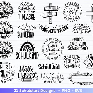 German plotter file school enrollment svg png - school start svg - school start sayings - Cricut Silhouette - school enrollment gift school start png