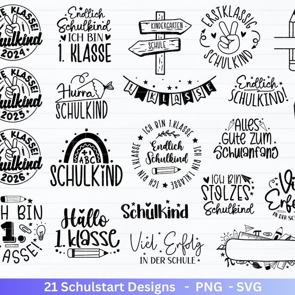 Archivo de trazador alemán inscripción escolar svg png - inicio de la escuela svg - refranes de inicio de la escuela - Cricut Silhouette - regalo de inscripción escolar inicio de la escuela png