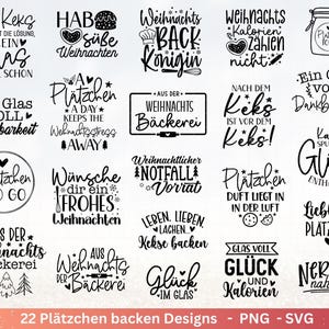 Plotter archivo hornear Navidad - hornear svg - refranes alemanes hornear - Cricut svg - tarro de galletas Navidad - refranes de hornear archivos láser