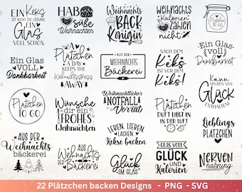 Plotter file baking Christmas - baking svg - German sayings baking - Cricut svg - Cookie tin Christmas - Laser file baking sayings