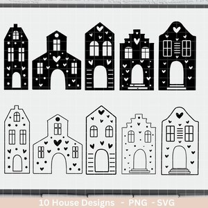 Plotterbestand winter cottage svg - Home plotterbestand - Clipart plotterbestand - Cricut Silhouette Studio snijbestand - Harthuizen
