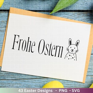 Deutsche Ostern Plotterdatei Bundle svg Ostern Designs deutsch Ostern Cricut Silhouette Ostern Schriftzüge Digistamp Frohe Ostern Bild 4