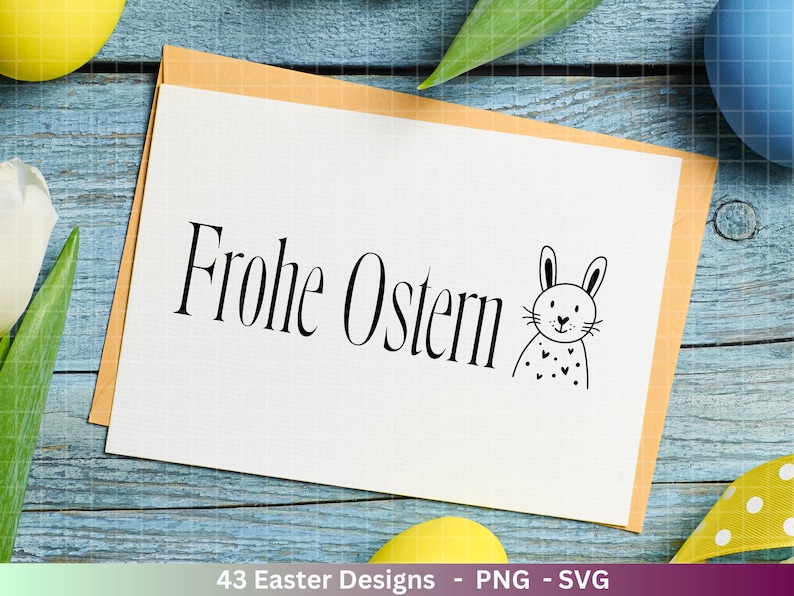 German Easter Plotter File Bundle svg Easter Designs German Easter Cricut Silhouette Easter Lettering Digistamp Happy Easter image 4