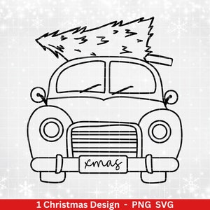 File plotter di Natale in formato SVG PNG - file plotter Auto di Natale - scritte Natale tedesco - Silhouette Cricut Download - Albero di Natale