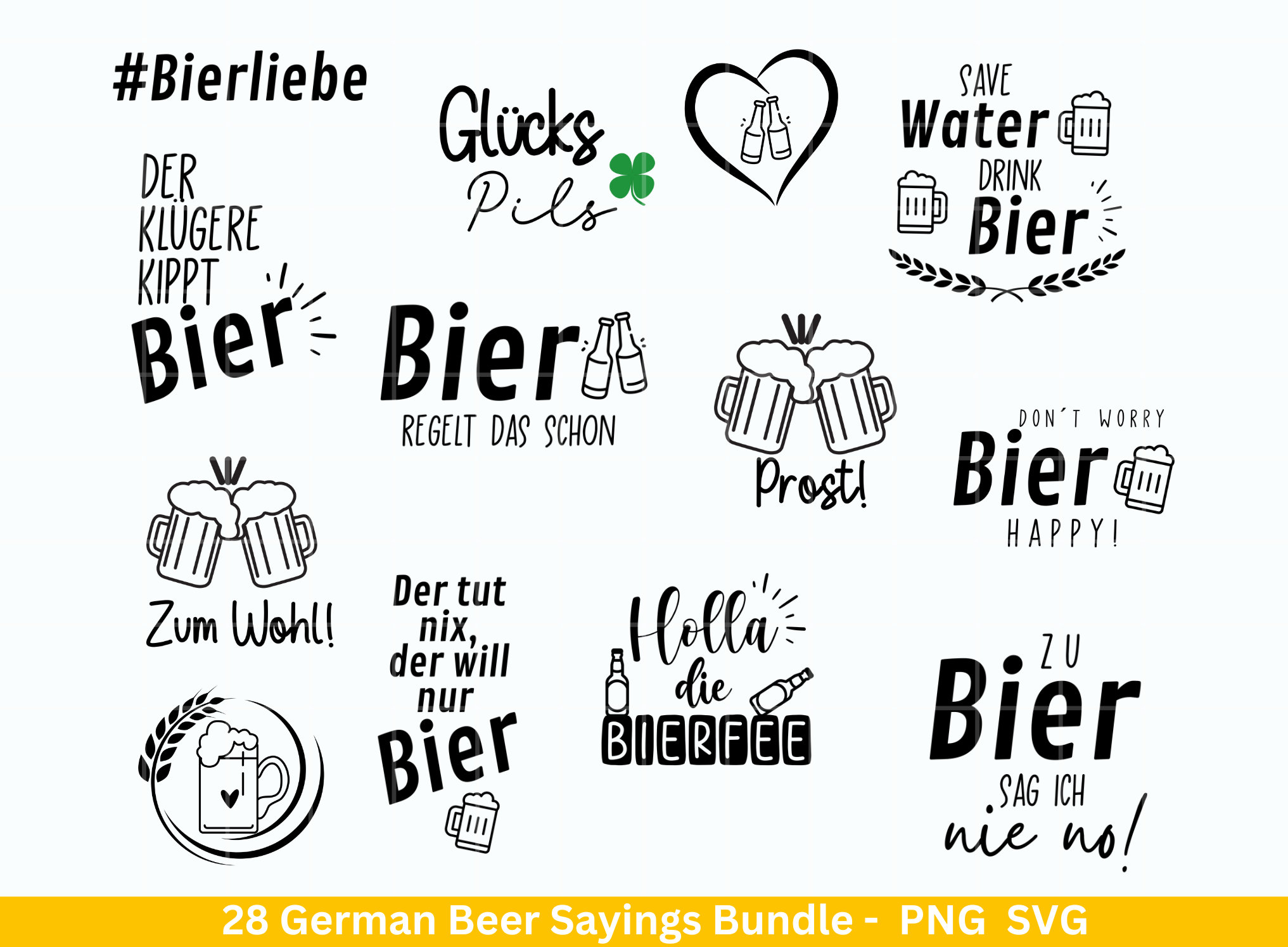 German Bier Sprüche svg png Bundle Alkohol svg drinks svg Etsy.de