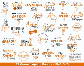 German Aperol svg png Bundle - Holy Aperoli svg -  Aperol Spritztour svg - Cricut Silhouette Studio Plotterdatei SVG -  Digital - Shirt svg