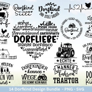 Fichier de traceur allemand village - enfant du village et fier de l'être - ferme svg - tracteur svg - Cricut Silhouette - citations d'amour du village - vie du village svg