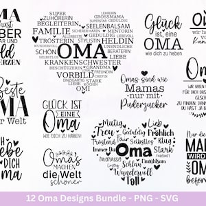Archivo de trazador Abuela - Abuela - Abuela svg - Refranes alemanes svg - Familia svg - Cricut svg - Archivo láser Abuela - Regalo Abuela - Abuela del Día de la Madre