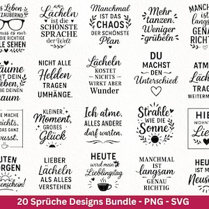 German sayings plotter file - Positive sayings svg - Laser file sayings - Inspirational quotes - Laser file sayings - Mug sayings svg