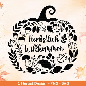 Plotterbestand herfst svg - herfst welkom - Cricut svg - herfst geluk svg - pompoen svg - plotterbestand pompoen - laserbestand herfst svg