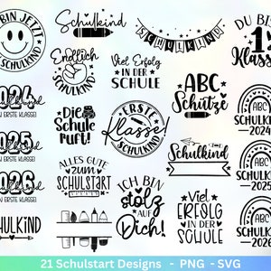 Archivo de trazador alemán inscripción escolar svg png - inicio de la escuela svg - dichos de inicio de la escuela - Cricut Silhouette - regalo de inscripción escolar inicio de la escuela png