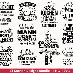Archivo de trazador SVG de cocina – Refranes de cocina alemanes – Archivo láser de cocina – Chef SVG – Idea de regalo tabla de madera – Decoración navideña – Cricut Svg
