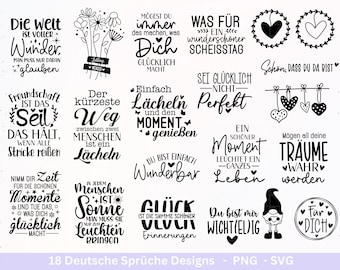 Plotter file Thank You - Best Friends SVG Bundle - Cricut Silhouette - Favorite Person SVG - Glad You're Here - German Sayings SVG