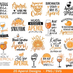 Deutsche Plotterdatei Aperol svg png Bundle - Holy Aperoli svg -  Aperol Spritztour svg - Cricut Silhouette Studio Plotterdatei SVG