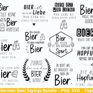 Refranes de cerveza alemana svg png paquete - alcohol svg - bebidas svg - Archivo de trazador Cricut Silhouette Studio SVG - refranes alemanes svg - cerveza svg
