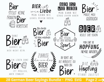 German Bier Sprüche svg png Bundle - Alkohol svg -  drinks svg - Cricut Silhouette Studio Plotterdatei SVG - deutsche Sprüche svg - Bier svg